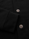 Ombre Clothing Muška dukserica sa gumbima i stojećim ovratnikom - crna V6 OM-SSZP-0240 Ombre Clothing
