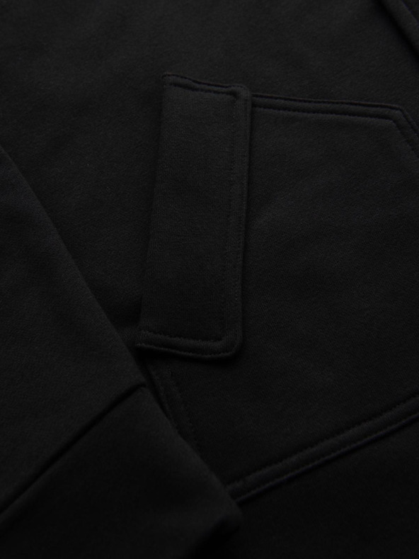 Ombre Clothing Muška dukserica sa gumbima i stojećim ovratnikom - crna V6 OM-SSZP-0240 Ombre Clothing