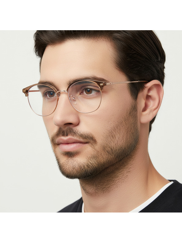 VEYREY VeyRey nerd sunčane naočale Shaoil zlatni okvir prozirna stakla