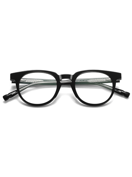 VEYREY VeyRey nerd acetatne sunčane naočale Phuffy crni okvir prozirna stakla
