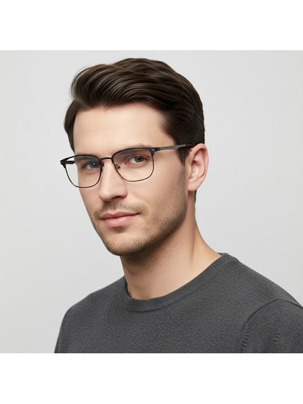 VEYREY VeyRey nerd sunčane naočale Binfy crna okvir prozirna stakla