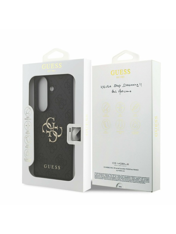 Guess Guess PU 4G Metal Logo Stražnji Poklopac za Samsung Galaxy Z Fold 7 Grey