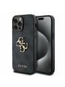 Guess Guess PU 4G Metal Logo Stražnji Poklopac za iPhone 14 Pro Max Grey