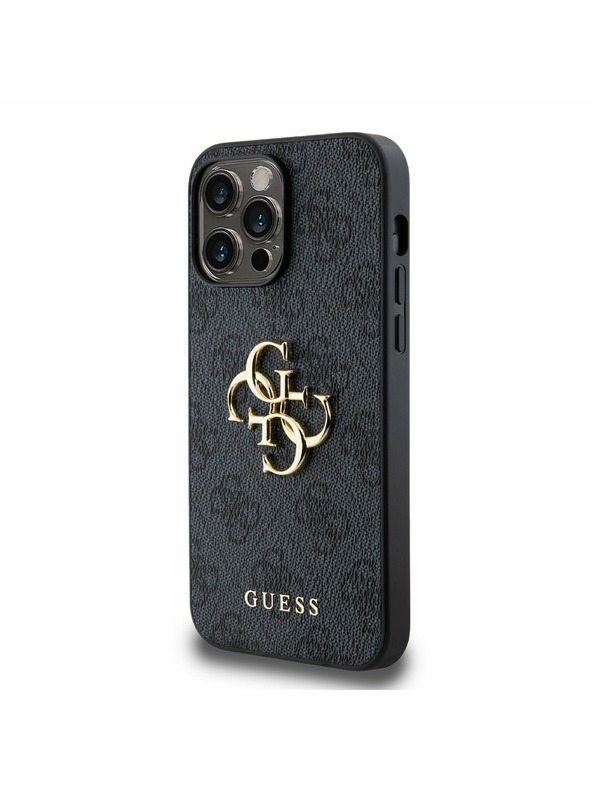 Guess Guess PU 4G Metal Logo Stražnji Poklopac za iPhone 14 Pro Max Grey
