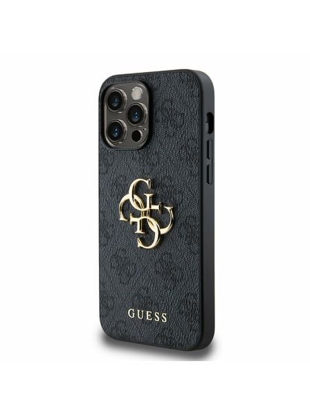 Guess Guess PU 4G Metal Logo Stražnji Poklopac za iPhone 14 Pro Max Grey