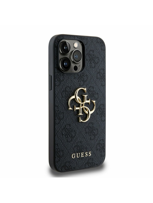Guess Guess PU 4G Metal Logo Stražnji Poklopac za iPhone 14 Pro Max Grey