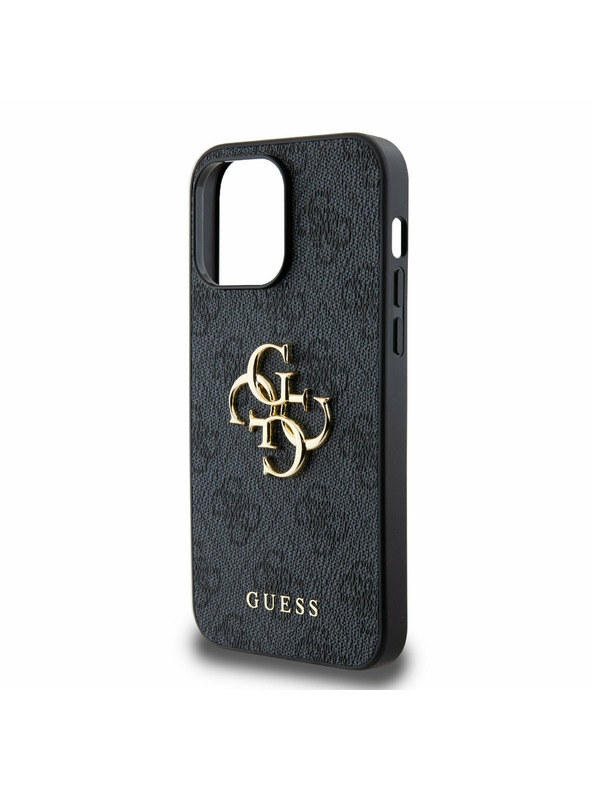 Guess Guess PU 4G Metal Logo Stražnji Poklopac za iPhone 14 Pro Max Grey