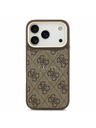 Guess Guess PU Leather 4G Gold Frame MagSafe Stražnji Poklopac za iPhone 17 Pro Brown