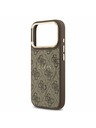 Guess Guess PU Leather 4G Gold Frame MagSafe Stražnji Poklopac za iPhone 17 Pro Brown