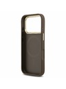 Guess Guess PU Leather 4G Gold Frame MagSafe Stražnji Poklopac za iPhone 17 Pro Brown