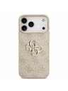 Guess Guess PU Leather 4G Metal Logo Gold Frame Stražnji Poklopac za iPhone 17 Pro Max Pink