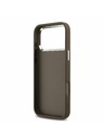 Guess Guess PU 4G Metal Logo Stražnji Poklopac za iPhone 17 Pro Max Silver Brown