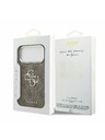 Guess Guess PU 4G Metal Logo Stražnji Poklopac za iPhone 17 Pro Max Silver Brown