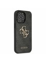 Guess PU 4G Metal Logo Zadní Kryt pro iPhone 13 Pro Grey Etui za telefon