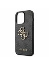 Guess PU 4G Metal Logo Zadní Kryt pro iPhone 13 Pro Grey Etui za telefon