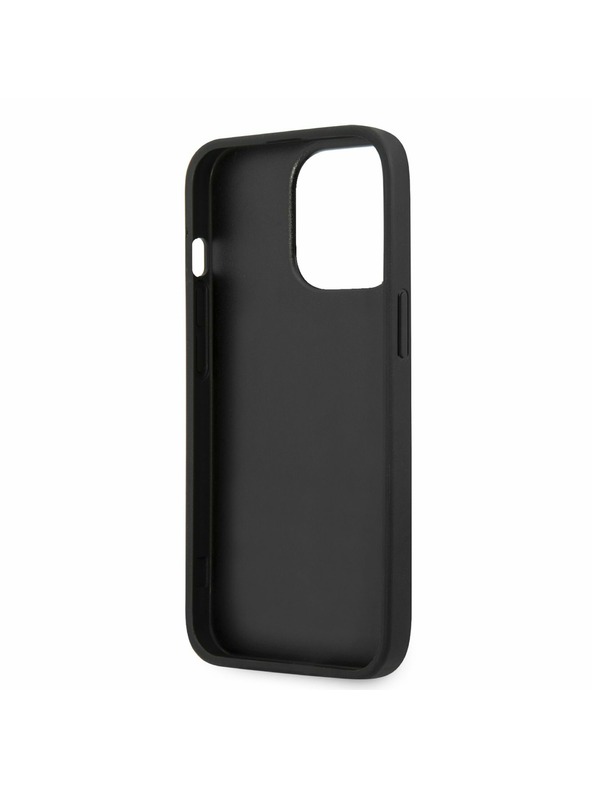 Guess PU 4G Metal Logo Zadní Kryt pro iPhone 13 Pro Grey Etui za telefon