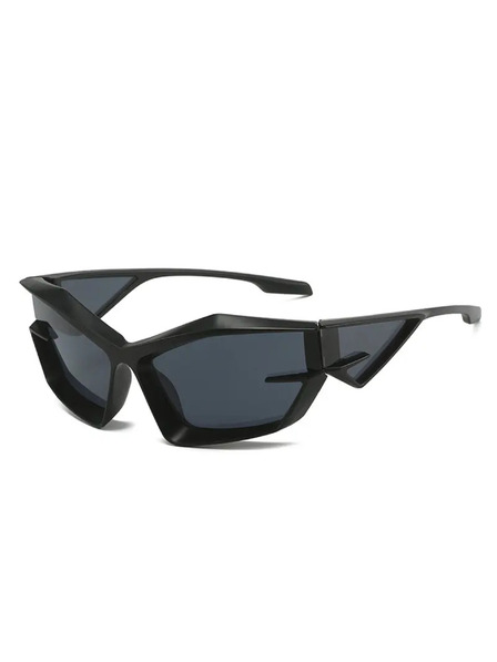VEYREY VeyRey Unisex futurističke sunčane naočale Calictor crne univerzalne