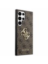 Guess Stražnja maska ​​Guess PU 4G s metalnim logotipom za Samsung Galaxy S23 Ultra Brown