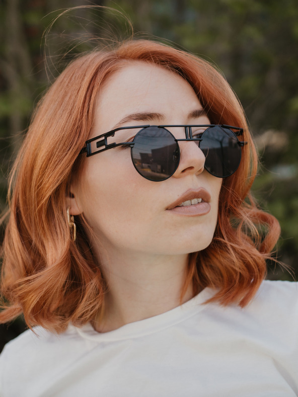 VEYREY VeyRey Vethelthus unisex crne sunčane naočale