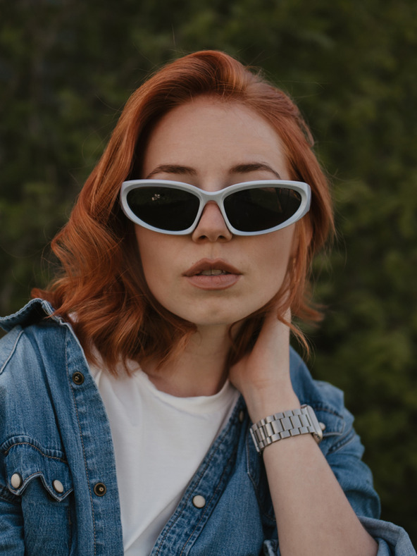 VEYREY Bijele unisex sunčane naočale VeyRey Steampunk Telos