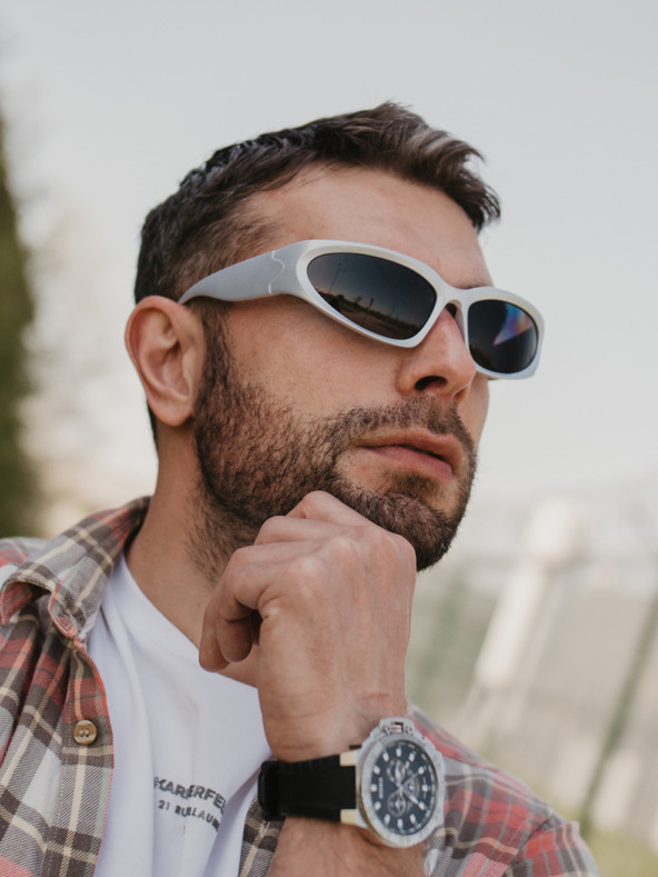 VEYREY Bijele unisex sunčane naočale VeyRey Steampunk Telos