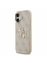 Guess Guess PU Leather 4G Metal Logo Gold Frame Stražnji Poklopac za iPhone 17 Pink