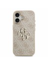 Guess Guess PU Leather 4G Metal Logo Gold Frame Stražnji Poklopac za iPhone 17 Pink