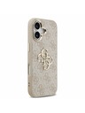 Guess Guess PU Leather 4G Metal Logo Gold Frame Stražnji Poklopac za iPhone 17 Pink