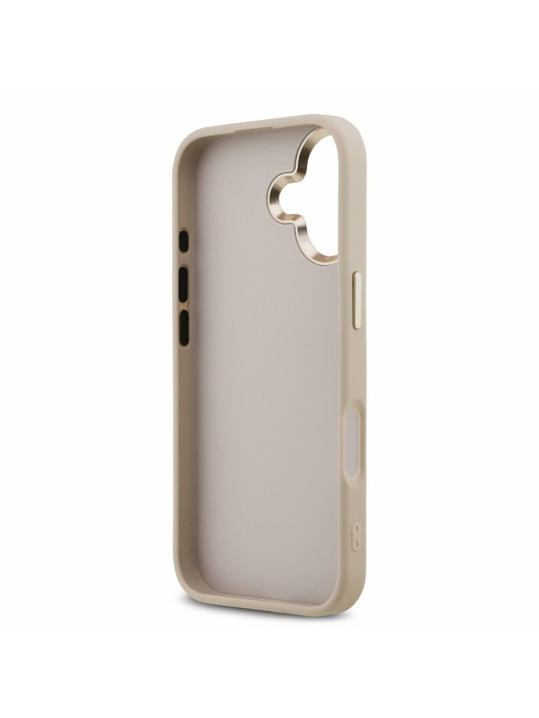 Guess Guess PU Leather 4G Metal Logo Gold Frame Stražnji Poklopac za iPhone 17 Pink