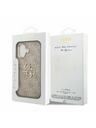 Guess Guess PU Leather 4G Metal Logo Gold Frame Stražnji Poklopac za iPhone 17 Pink