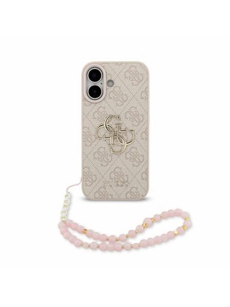 Guess Guess PU 4G Metal Logo Strap Stražnji Poklopac za iPhone 17 Pink