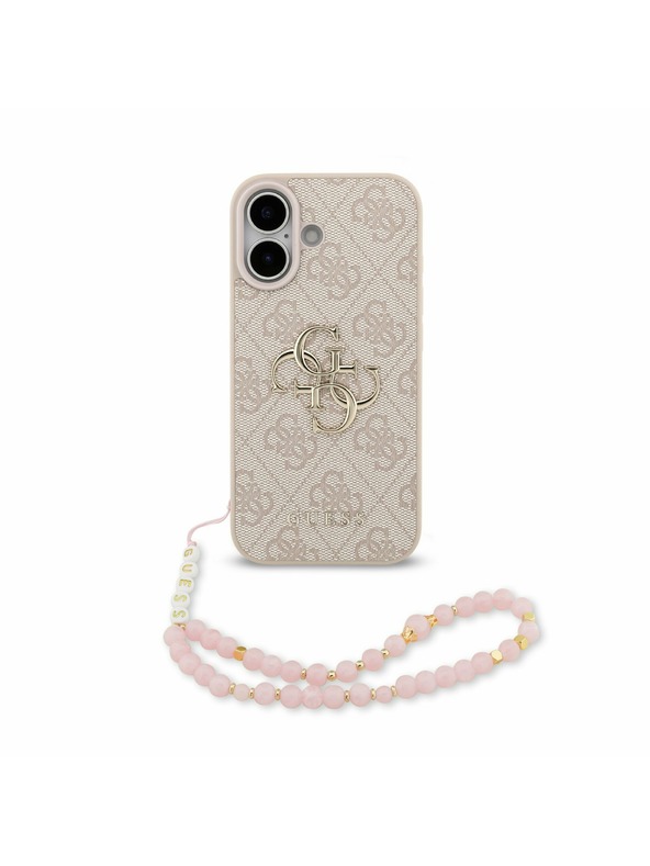 Guess Guess PU 4G Metal Logo Strap Stražnji Poklopac za iPhone 17 Pink