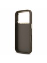 Guess Guess PU Leather 4G Metal Logo Gold Frame Stražnji Poklopac za iPhone 17 Pro Brown