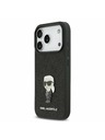 Karl Lagerfeld Karl Lagerfeld Fixed Glitter Metal Ikonik Stražnji Poklopac za iPhone 17 Pro Black