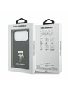 Karl Lagerfeld Karl Lagerfeld Fixed Glitter Metal Ikonik Stražnji Poklopac za iPhone 17 Pro Black