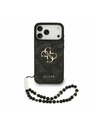 Guess Guess PU 4G Metal Logo Strap Stražnji Poklopac za iPhone 17 Pro Max Black