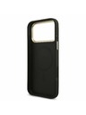 Guess Guess PU Leather 4G Strass Triangle Logo Gold Frame MagSafe Stražnji Poklopac za iPhone 17 Pro Max Black
