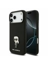 Karl Lagerfeld Karl Lagerfeld Liquid Silicone Metal Ikonik Stražnji Poklopac za iPhone 17 Pro Max Black