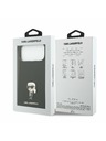 Karl Lagerfeld Karl Lagerfeld Liquid Silicone Metal Ikonik Stražnji Poklopac za iPhone 17 Pro Max Black