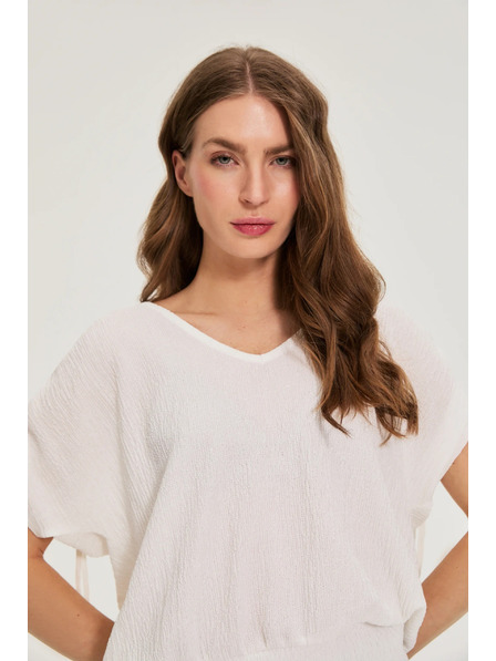Moodo Glatka bijela bluza Moodo