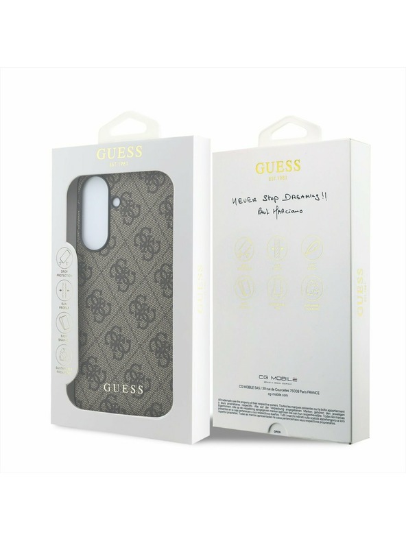 Guess Guess 4G Charm Stražnji Poklopac za Samsung Galaxy A57 Brown