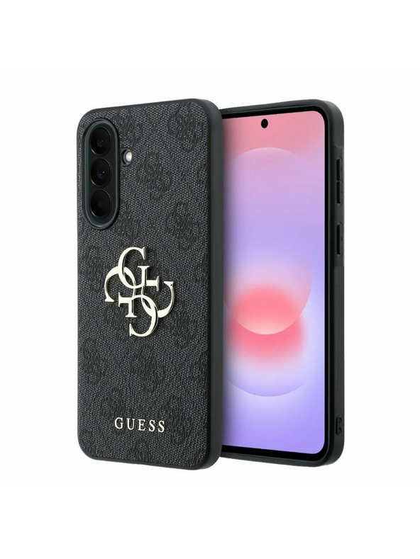 Guess Guess PU 4G Metal Logo Stražnji Poklopac za Samsung Galaxy A37 Grey