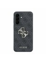 Guess Guess PU 4G Metal Logo Stražnji Poklopac za Samsung Galaxy A37 Grey