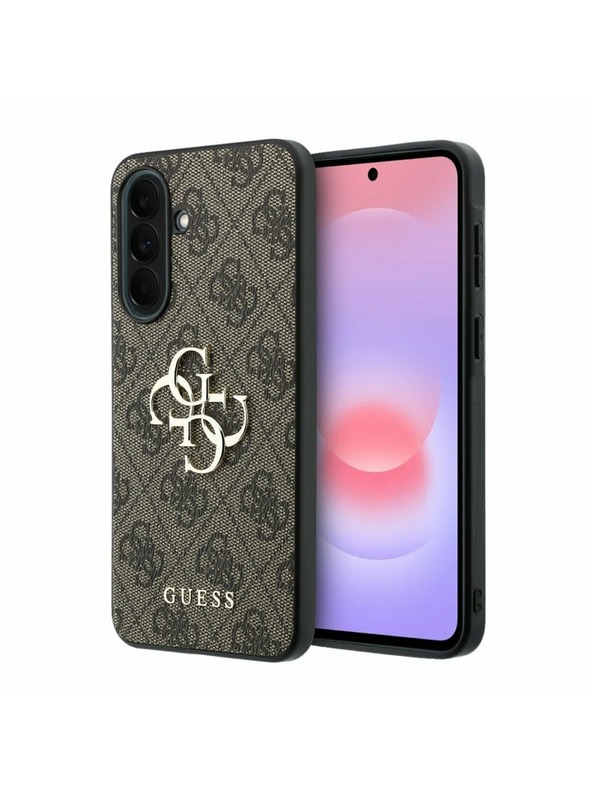 Guess Guess PU 4G Metal Logo Stražnji Poklopac za Samsung Galaxy A37 Brown