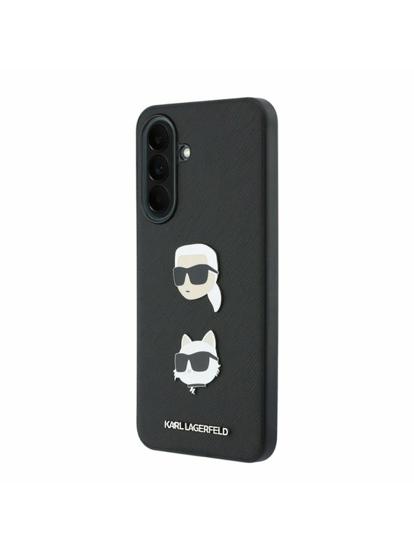 Karl Lagerfeld Karl Lagerfeld Liquid Silicone Metal Karl and Choupette Stražnji Poklopac za Samsung Galaxy A37 Black