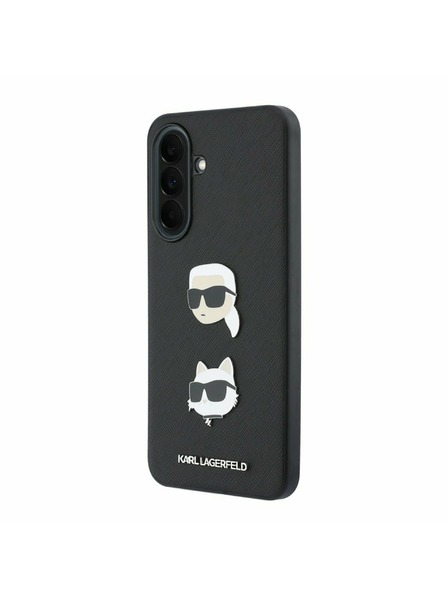 Karl Lagerfeld Karl Lagerfeld Liquid Silicone Metal Karl and Choupette Stražnji Poklopac za Samsung Galaxy A37 Black