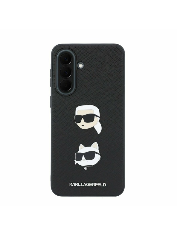 Karl Lagerfeld Karl Lagerfeld Liquid Silicone Metal Karl and Choupette Stražnji Poklopac za Samsung Galaxy A37 Black