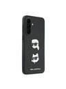Karl Lagerfeld Karl Lagerfeld Liquid Silicone Metal Karl and Choupette Stražnji Poklopac za Samsung Galaxy A37 Black