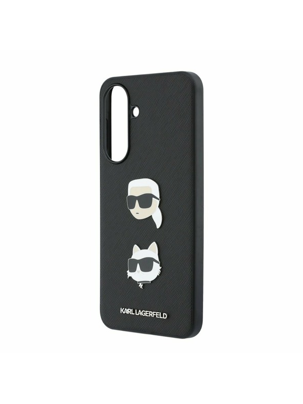 Karl Lagerfeld Karl Lagerfeld Liquid Silicone Metal Karl and Choupette Stražnji Poklopac za Samsung Galaxy A37 Black