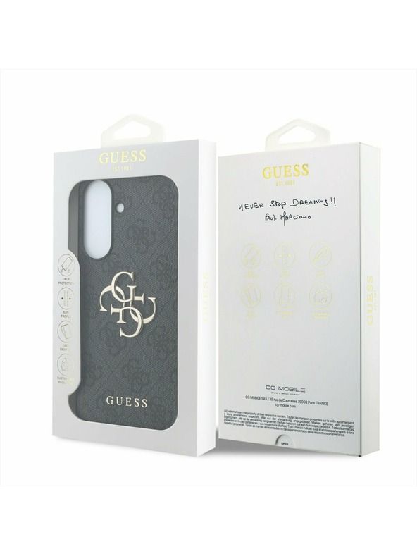 Guess Guess PU 4G Metal Logo Stražnji Poklopac za Samsung Galaxy A57 Grey